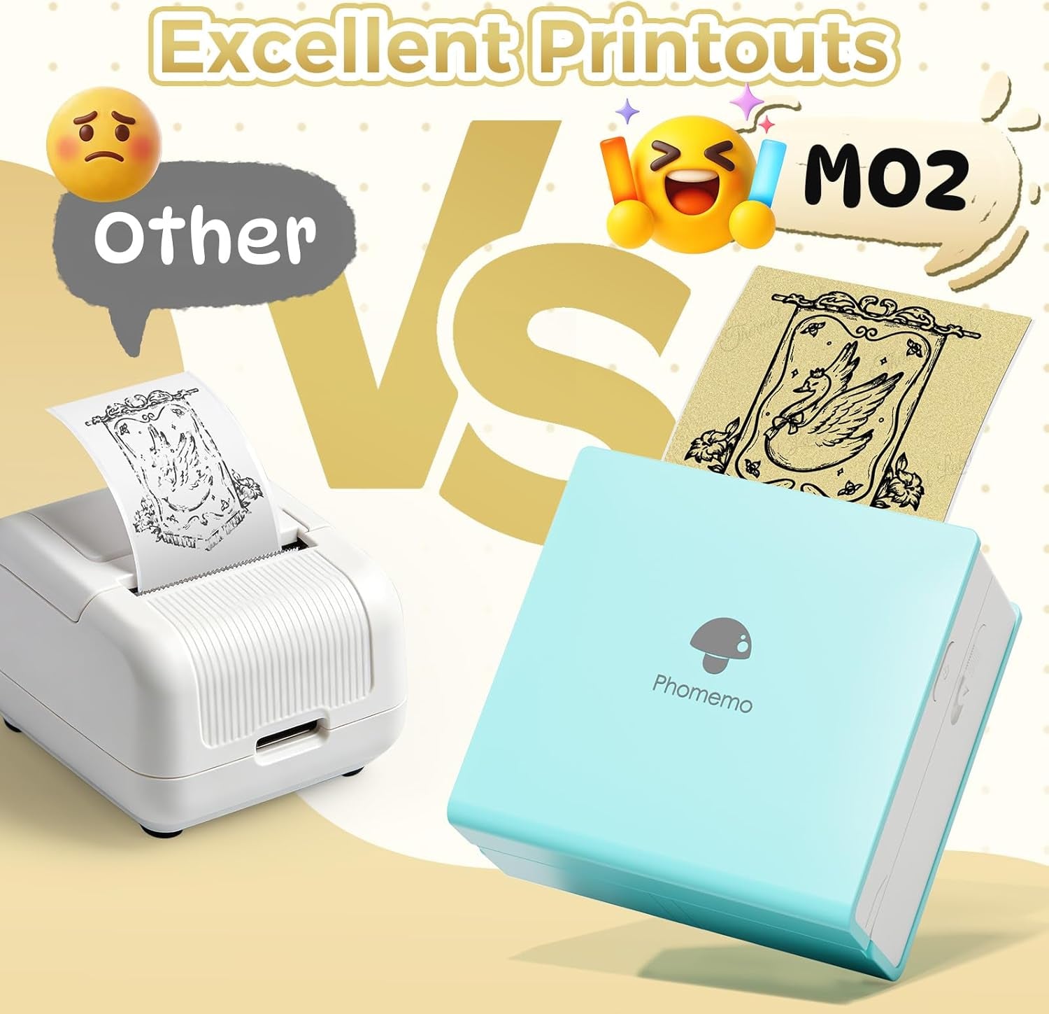 Golden Self-Adhesive Thermal Paper, Glossy Printable Sticker Paper Label for  M02/M02 Pro/M02S/P2S/M04S Mini Sticker Printer, 50Mm X 3.5M, Diameter 28Mm, 3-Rolls